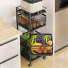 5 Layers Rotating Square Kitchen Storage Trolly