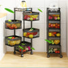 5 Layers Rotating Square Kitchen Storage Trolly