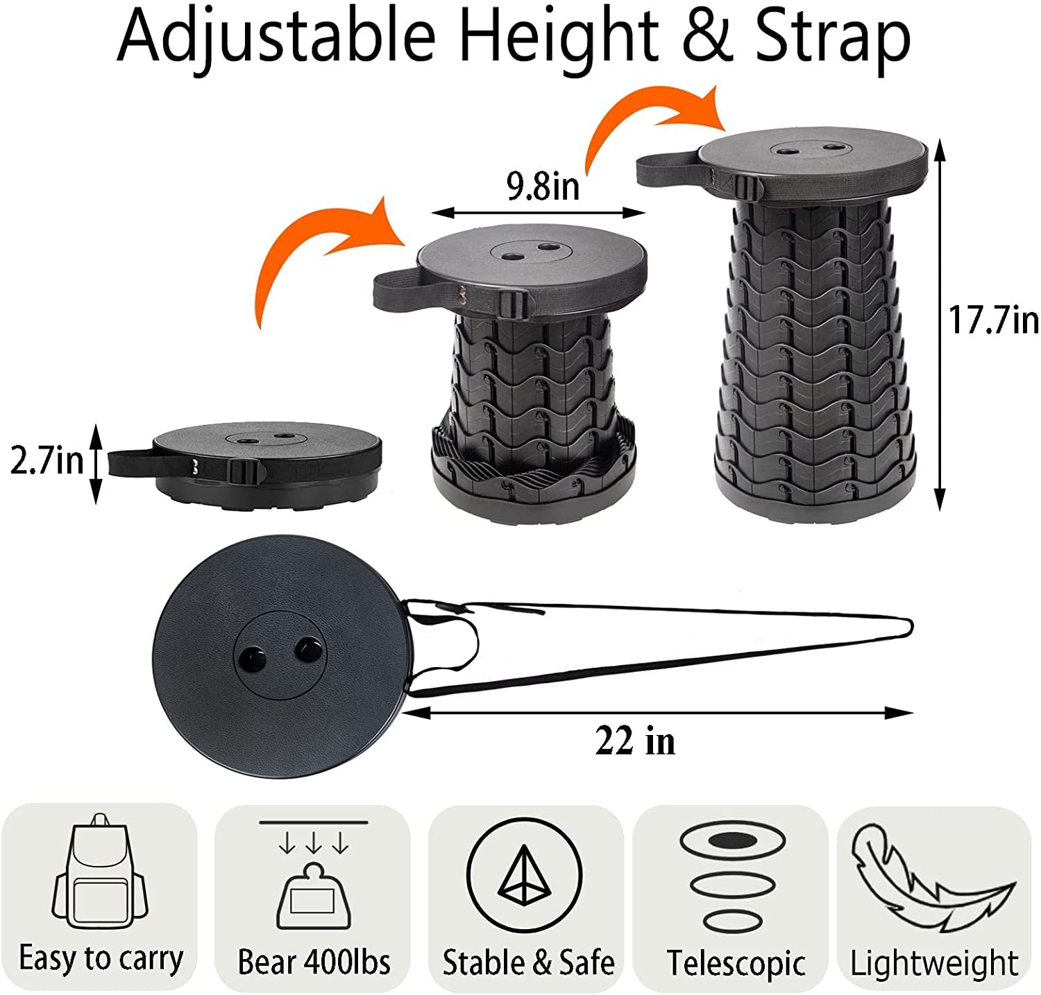 Retractable Folding Stool | قابل للطي البراز