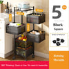 5 Layers Rotating Square Kitchen Storage Trolly