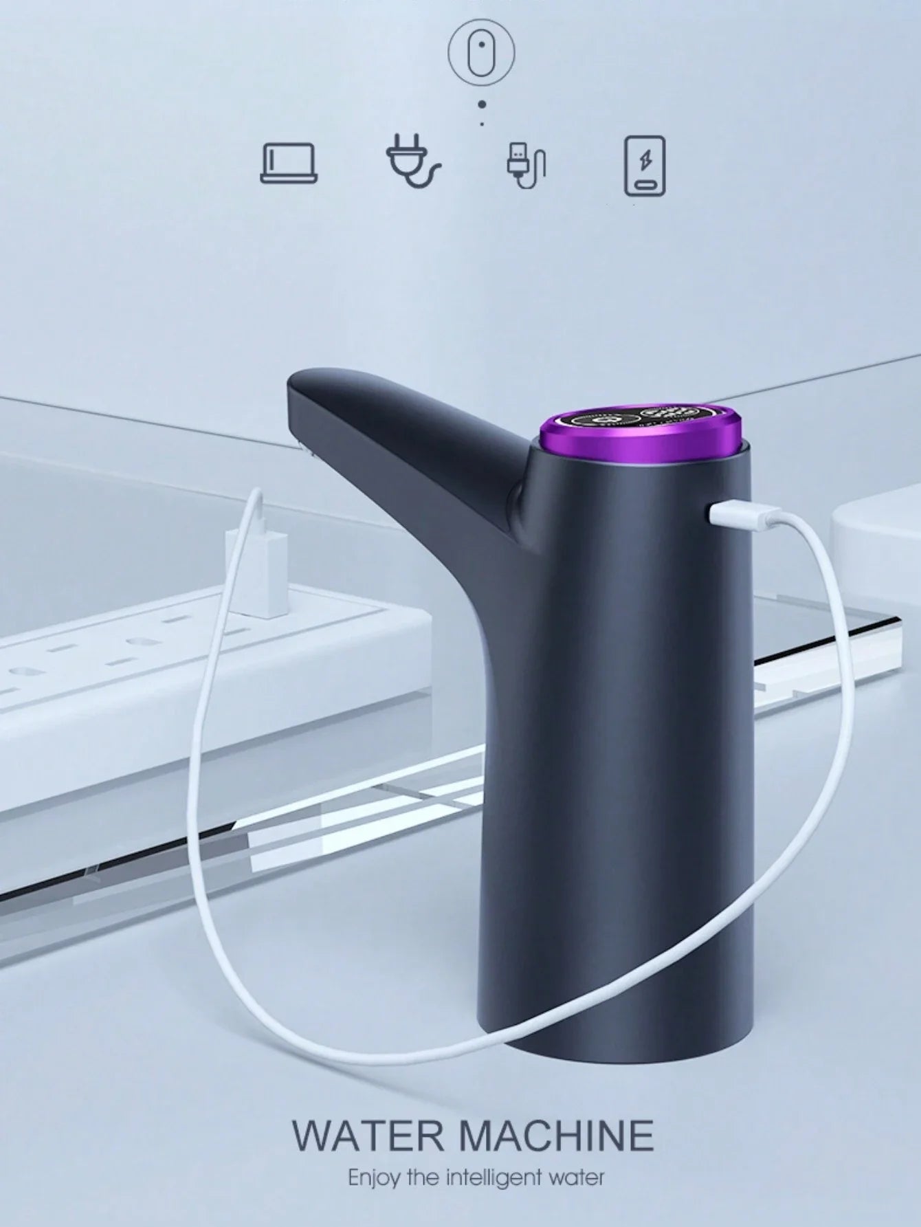 HydroFlow: Wireless Electric Water Pump Dispenser for Effortless Hydration