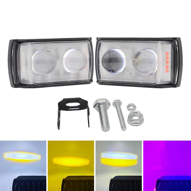 Fog LED Lights With Warning Light 4 Color