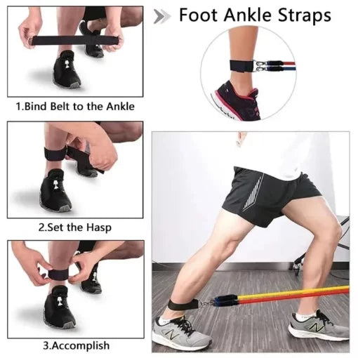 Complete Resistance Band Set: Your Portable Indoor Fitness Companion