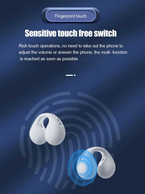 Waterproof Ear Clip Bone Conduction Headphones