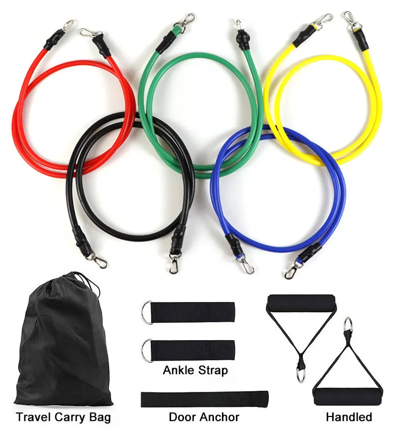 Complete Resistance Band Set: Your Portable Indoor Fitness Companion