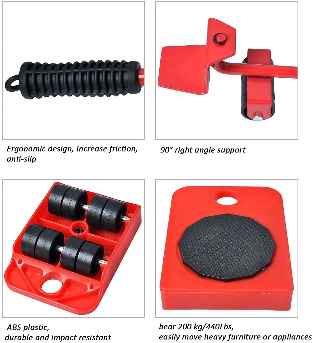 Ultimate Heavy-Duty Furniture Moving Kit: Effortless Shifting with Shifter Lifter Wheels
