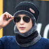 CozyFleece Duo - Wool Beanie Cap with Neck Warmer Set