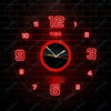 Acrylic Modern Neon Wall Clock With Neon LED Backlight
