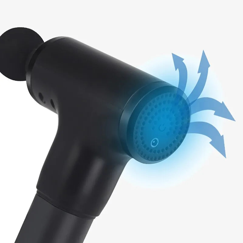 Deep Muscle Relaxation at Your Fingertips: Handheld Electric Massager Gun with 4 Massage Heads and 5 Gears
