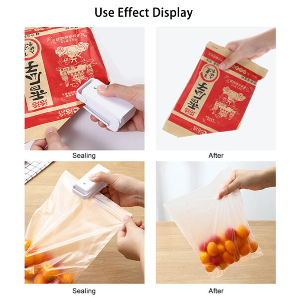 Seal It Fresh: Portable Mini Food Bag Sealer for Kitchen Storage and Snacks