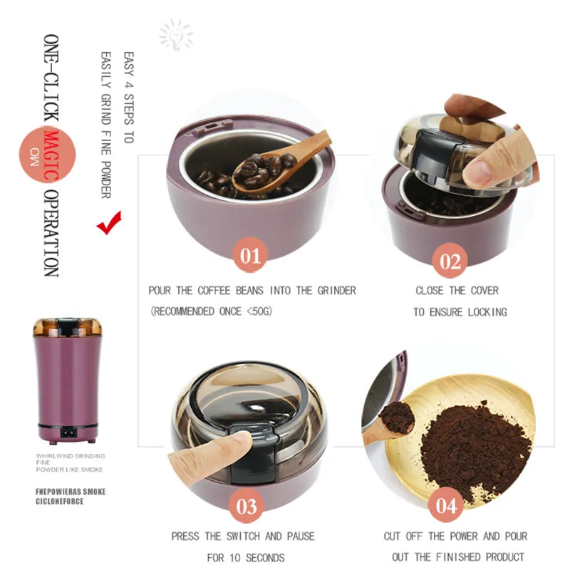Mini Electric Coffee Grinder: A Compact Powerhouse for All Your Grinding Needs