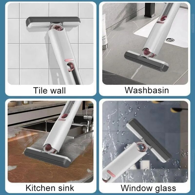 Portable Mini Squeeze Mop Absorbent Sponge Mop for Desktop Window Car Cleaning Wiper Mop Household Cleaning Tools