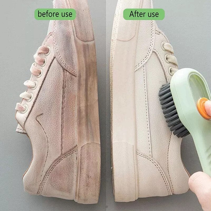 Shoe Brush Automatic Liquid Discharge Deep Cleaning Soft Bristles Household Laundry Cleaning Brush for Daily Use