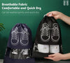 Shoe Storage Bag Dust-proof Waterproof Transparent Non Woven Fabric Shoe Tote Drawstring Packaging Organizer For Travel
