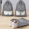 Shoe Storage Bag Dust-proof Waterproof Transparent Non Woven Fabric Shoe Tote Drawstring Packaging Organizer For Travel
