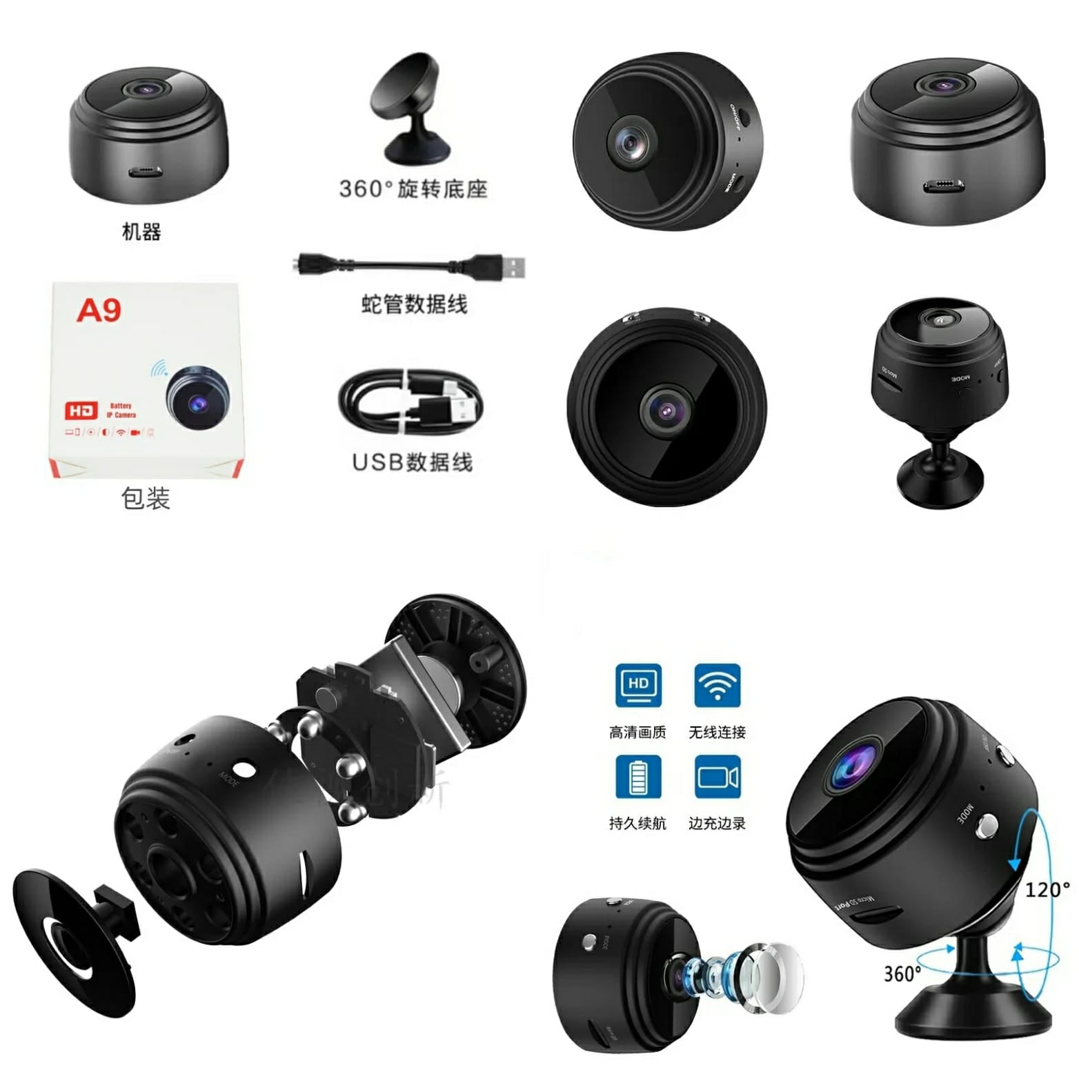 Capture Every Moment: A9 Mini Full HD Camera with 1080P WiFi