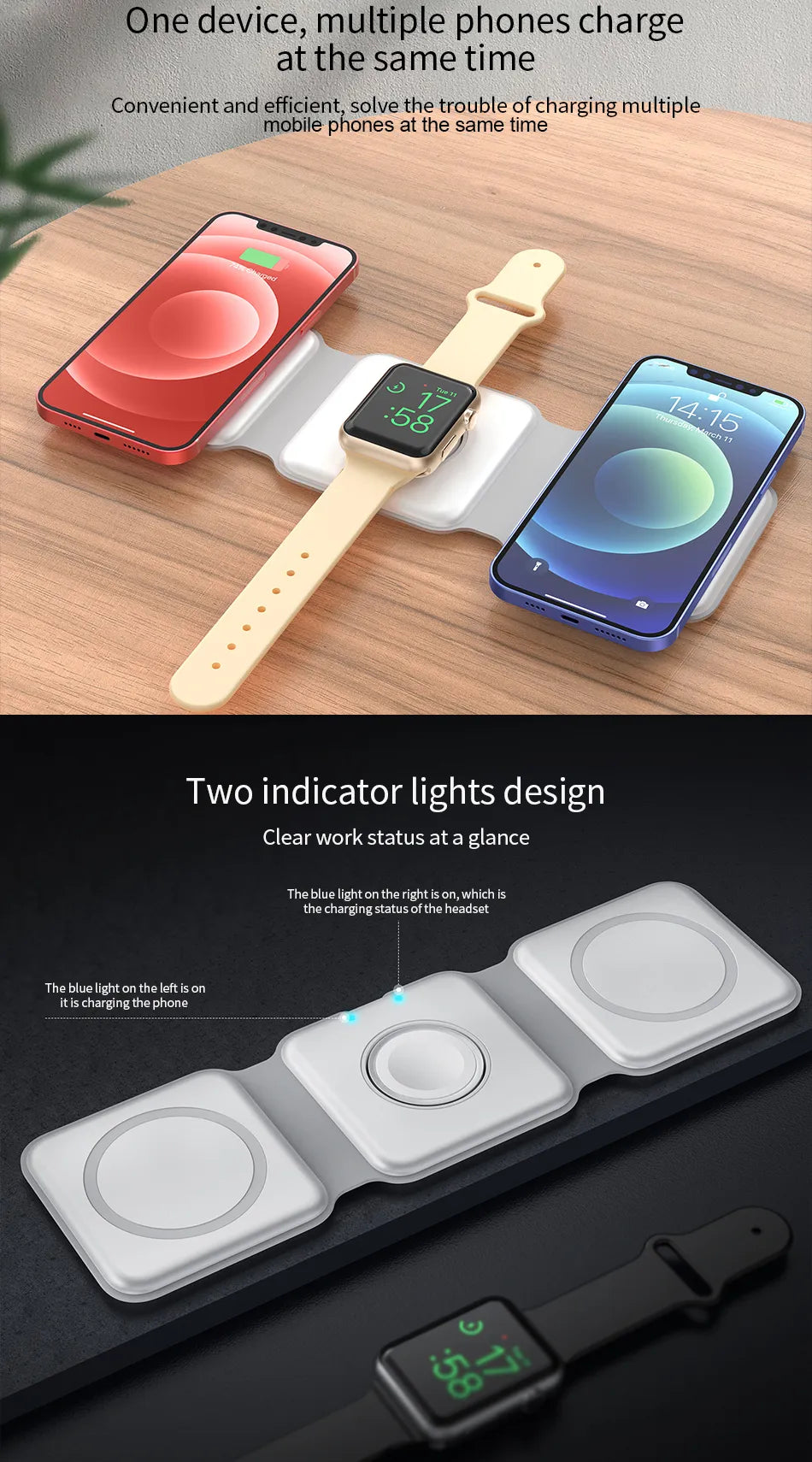 WiWU Magnetic Wireless Charger 3 in 1