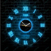 Acrylic Modern Neon Wall Clock With Neon LED Backlight