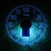 Acrylic Modern Neon Wall Clock With Neon LED Backlight