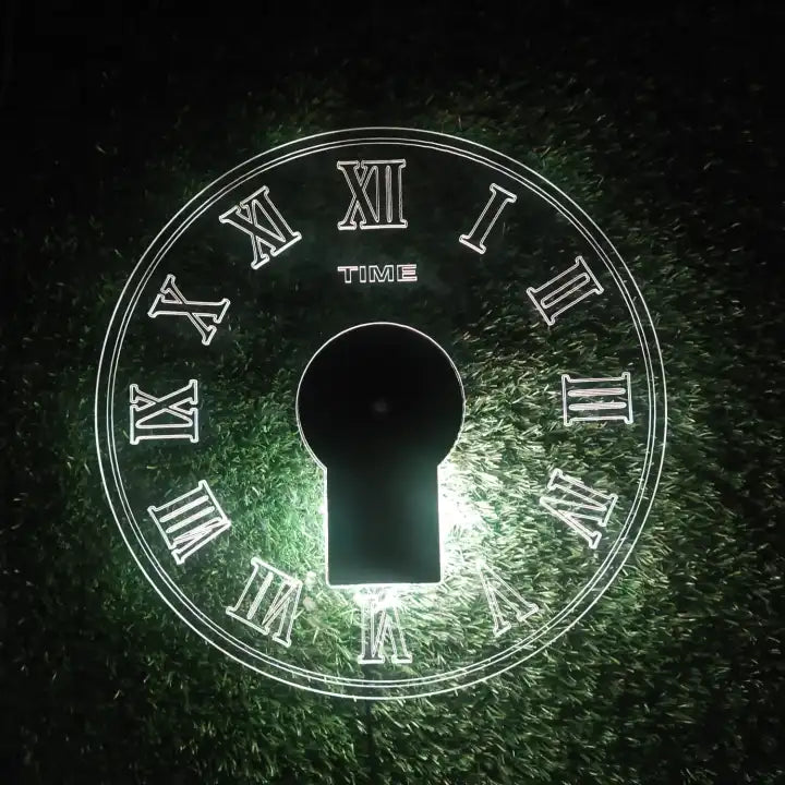 Acrylic Modern Neon Wall Clock With Neon LED Backlight