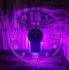 Acrylic Modern Neon Wall Clock With Neon LED Backlight