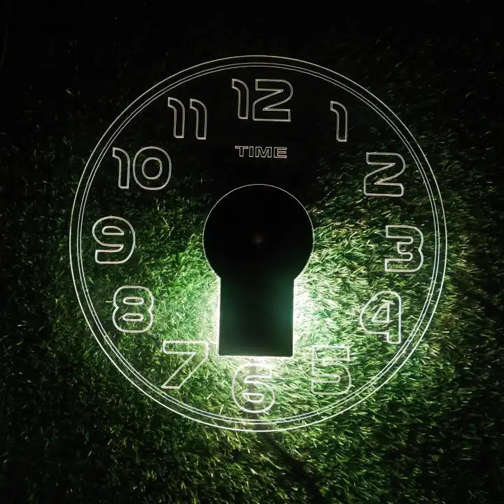 Acrylic Modern Neon Wall Clock With Neon LED Backlight
