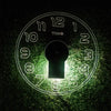 Acrylic Modern Neon Wall Clock With Neon LED Backlight