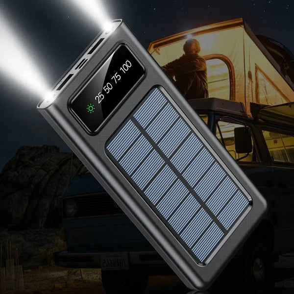 SOLAR POWER BANK BUILT-IN CABLE 10,000 MAH
