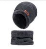CozyFleece Duo - Wool Beanie Cap with Neck Warmer Set