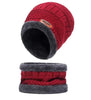 CozyFleece Duo - Wool Beanie Cap with Neck Warmer Set